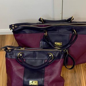 JM New York - Leather Travel Bag w/matching Purse